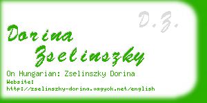 dorina zselinszky business card
